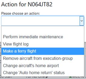 Make a Ferry Flight drop down menu option
